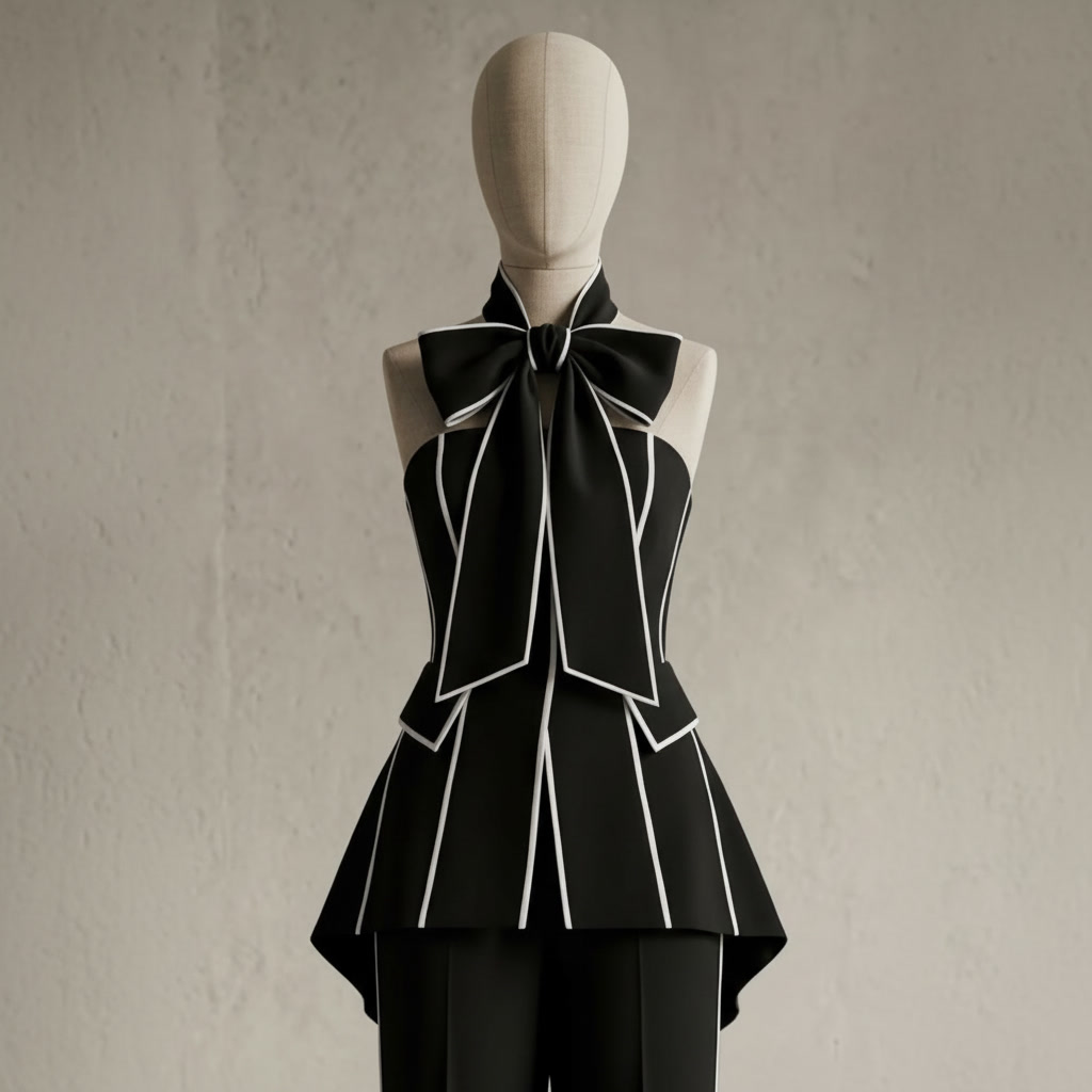 The Ribbon Peplum Bustier